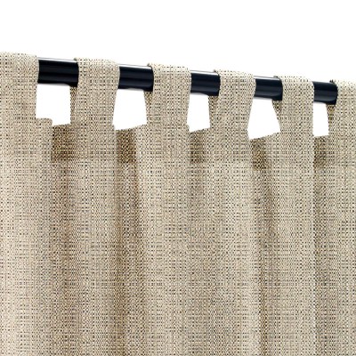 Sunbrella Linen Stone Outdoor Curtain with Tabs 50 in. x 84 in.