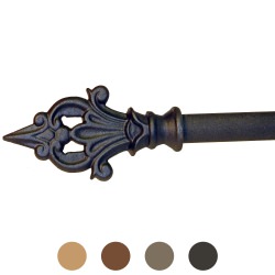 Set of Outdoor Curtain Spear Finials with collar