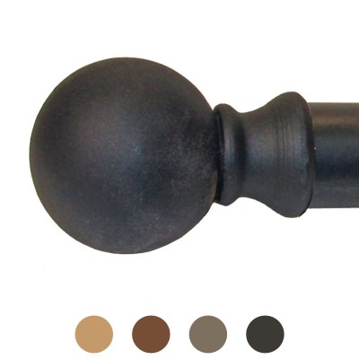 Set of Outdoor Curtain Ball Finials with collar