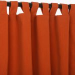 Sunbrella Canvas Brick Outdoor Curtain with Tabs 50 in. x 84 in.