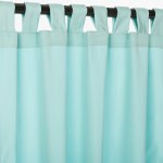 Sunbrella Canvas Glacier Outdoor Curtain with Tabs and Stabilizing Grommets 50 in. x 96 in.