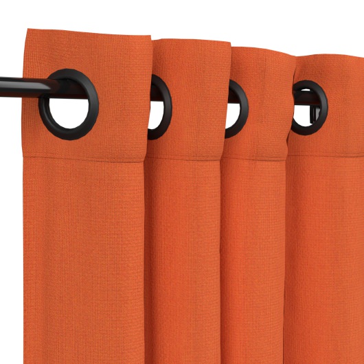 Sunbrella Spectrum Cayenne Outdoor Curtain with Nickel Plated Grommets - 50 in. x 108 in.