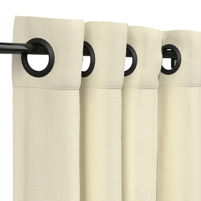 Sunbrella Spectrum Eggshell Outdoor Curtain with Nickel Plated Grommets 50 in. x 120 in.