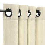 Sunbrella Spectrum Eggshell Outdoor Curtain with Nickel Plated Grommets and Stabilizing Grommets 50 in. x 96 in.