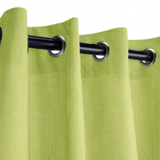 Sunbrella Spectrum Kiwi Outdoor Curtain with Nickel Grommets 50 in. x 84 in.
