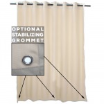 Tempotest Cappuccino Extra Wide Outdoor Curtain