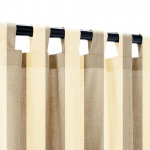 Sunbrella Regency Sand Outdoor Curtain with Tabs 50 in. x 84 in.