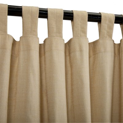 Sunbrella Illusion Honey Outdoor Curtain with Tabs 50 in. x 84 in.