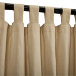 Sunbrella Illusion Honey Outdoor Curtain with Tabs 50 in. x 120 in.