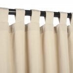 Sunbrella Canvas Antique Beige with Tabs - 50 in. x 96 in.