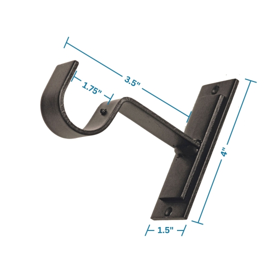 Wrought Iron Outdoor Curtain Double Plated Wall Bracket