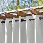 Tempotest Blanco Extra Wide Outdoor Curtain with Nickel Plated Grommets - 50 in. x 108 in.